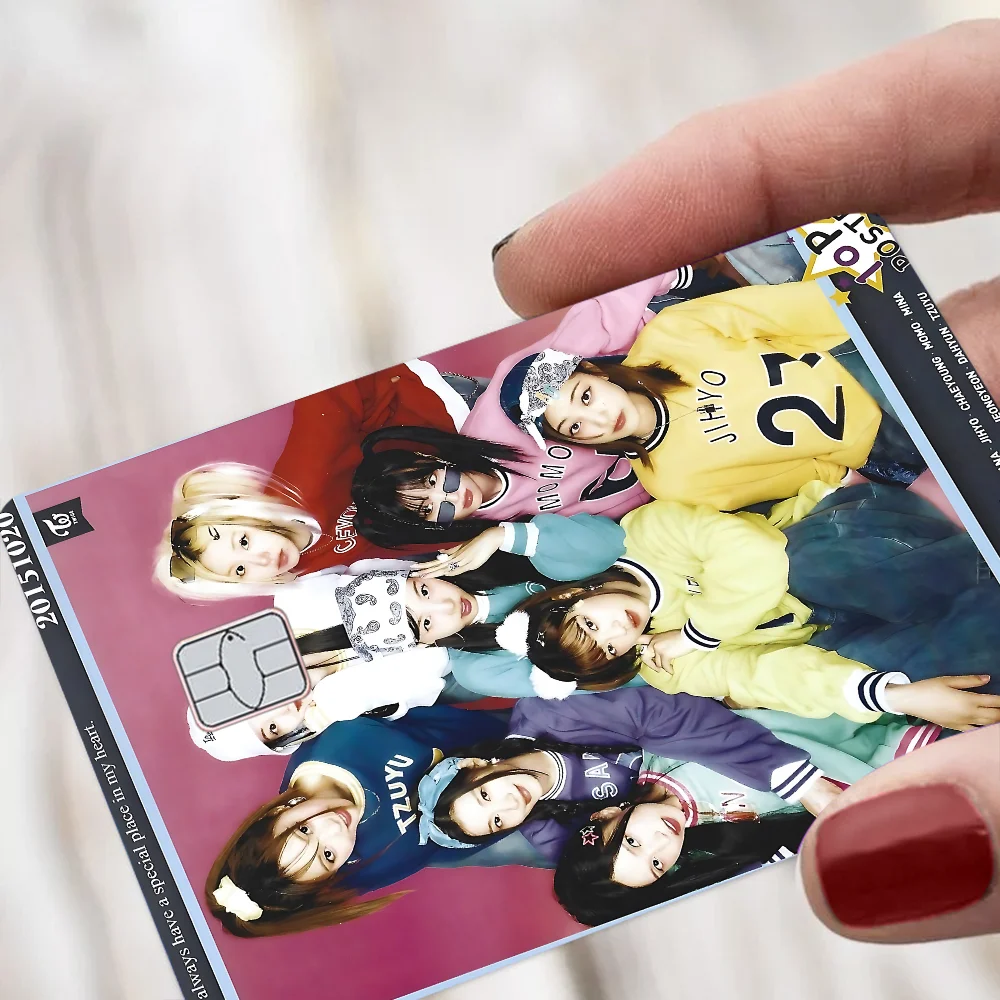 Kpop T-Twice Anime Spend Or Save Funny Shell On Off Ultra Thin No Fade Sticker Skin Cover Film For Debit Credit Card