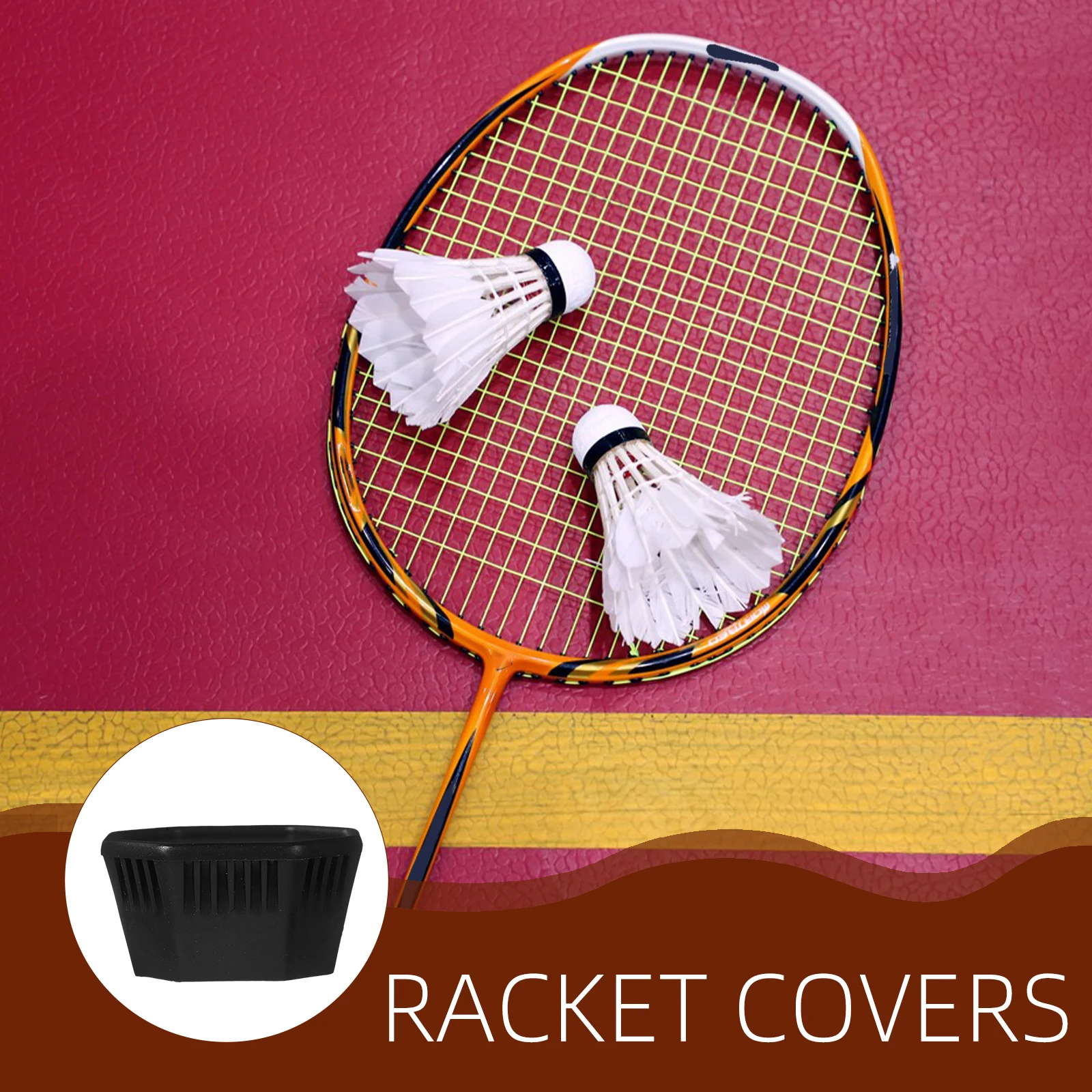 غطاء مقبض مضرب كرة الريشة، غطاء متين مضاد للانزلاق، سهل الاستبدال، أداء معزز، حماية مضرب التنس خفيف الوزن #3