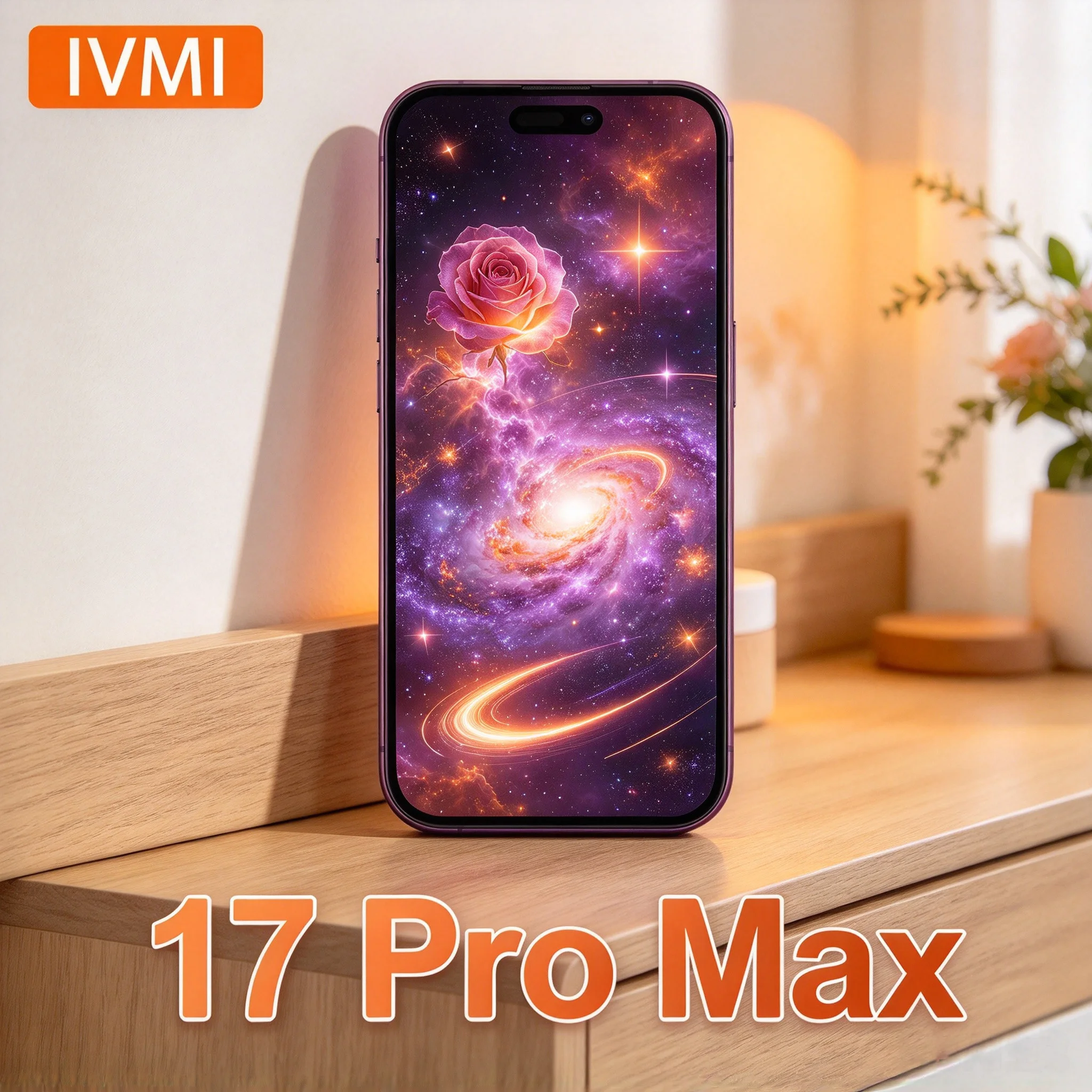 IVMI Global Vision 17Pro Max Smartphone Android 3GB RAM 16GB ROM 5+13MP Face ID 4G Network Google Play Store Mobile Phones