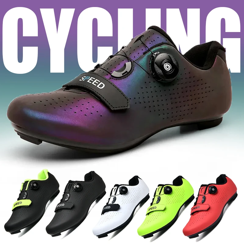 

Highway cycling shoes for couples, sizes 36-47 with locks, breathable and comfortable, professional racing shoes