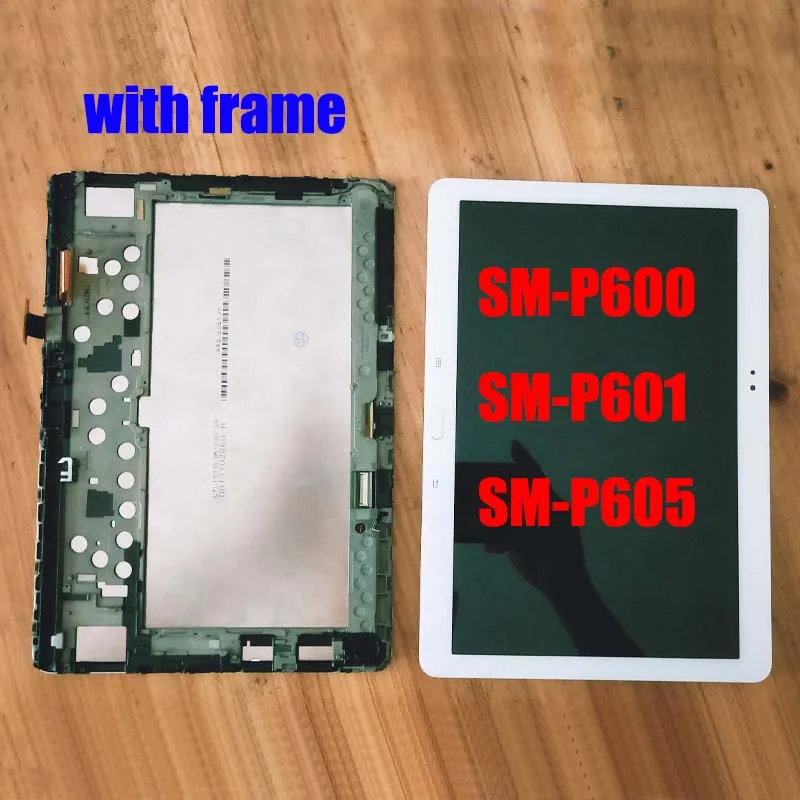 For Samsung Galaxy Note 10.1 2014 Edition SM-P600 P6000 P605 P600 P607 P601 LCD Display Panel Touch Screen Assembly with Frame