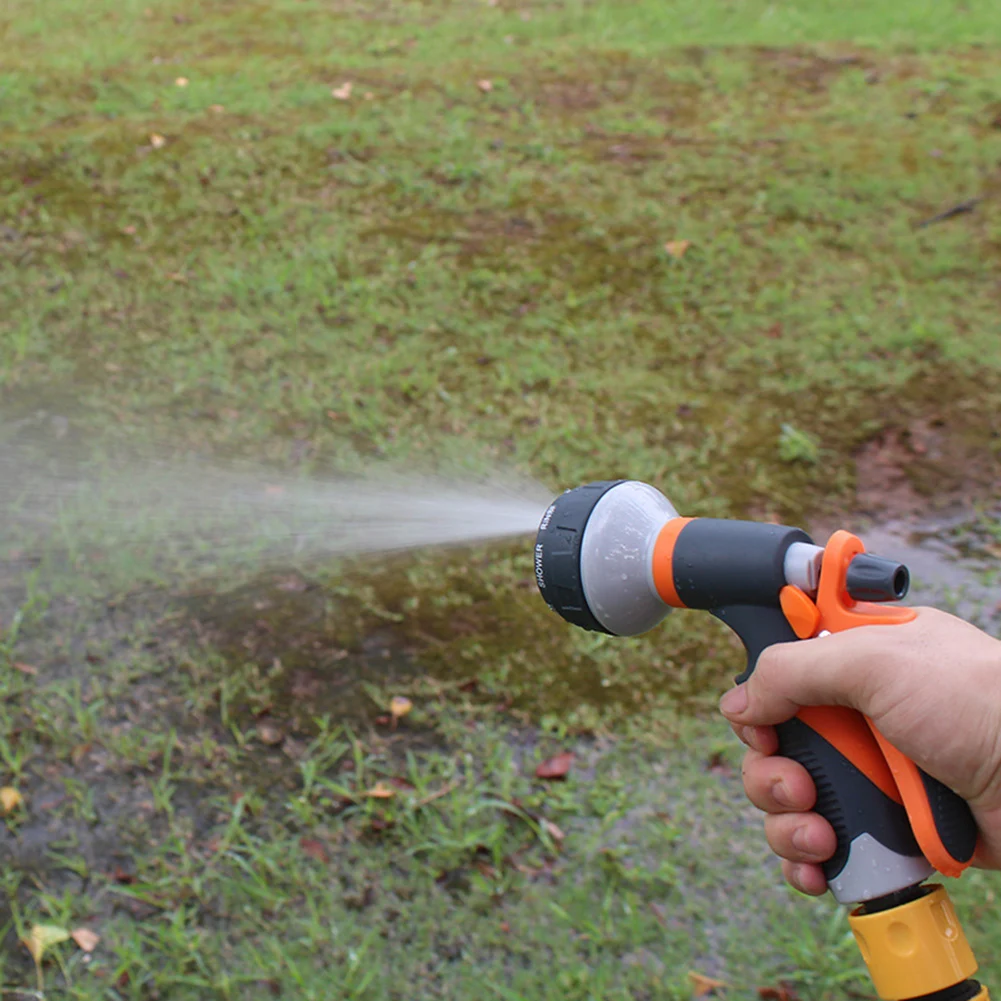 

Пистолет-распылитель высокого давления для мытья автомобилей, садовый шланг, распылитель для полива, 8 режимов, портативный водяной пистолет высокого давления для газона и сада