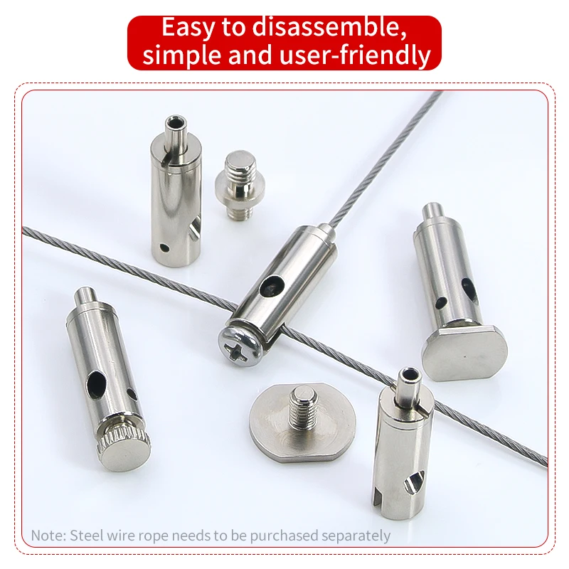 Picture 4: 1-1.5mm Adjustable Steel Cable Clamp for DIY Lighting, Pendant Lights, Suspension System Accessories