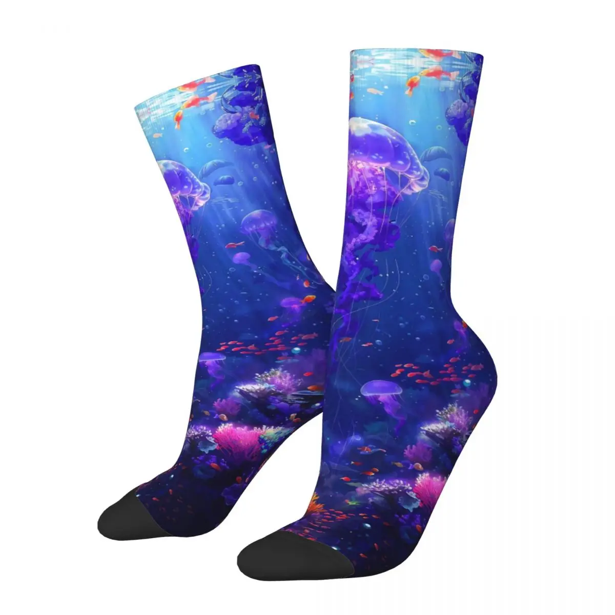 quite a lot colorful Jellyfish Unisex Socks,Outdoor 3D Print Happy Socks Street Style Crazy Sock