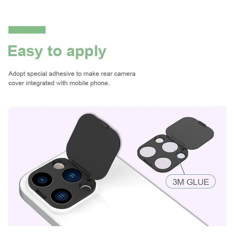 Mobile Phone Full Back Camera Lens Protector Rear Camera Cover 3M Adhesive Full Cover Phone Camera For IPhone 14 13 12 11 Series