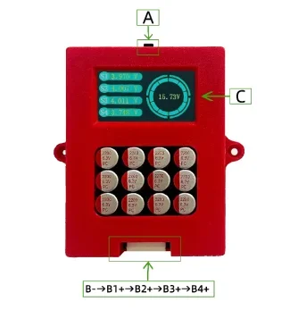 Heltecbms 4s 6s 8s Aktiver Balancer mit Spannungsanzeige TFT Lipo/Lifepo4 Batterie-Spannungstester 4s 5a Energieübertragungs-Equalizer – Detail 14