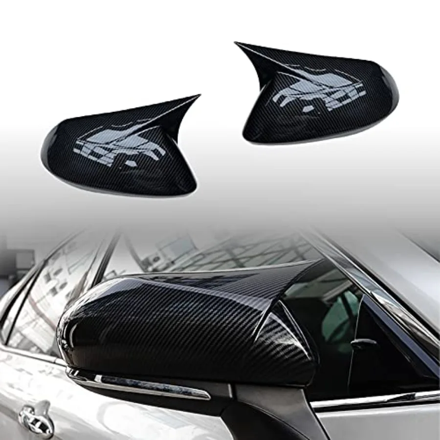 

2Pcs Carbon Fiber Style Rear View Side Mirror Cover Trim LE/SE/XLE/XSE/XLE 2018-2021