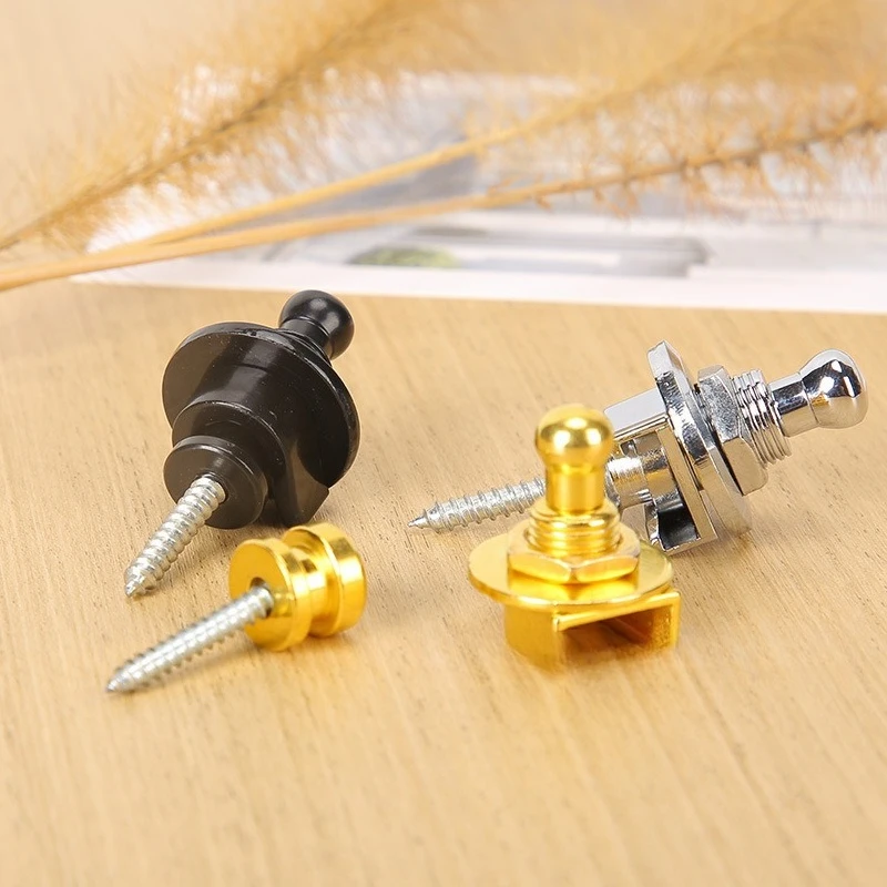 Gitarrengurt-Verschlussknopf Schnellverschluss aus Kupferlegierung Bass-Sicherheitsgurtverschlüsse Gurtbefestigungssystem Gitarrenzubehör