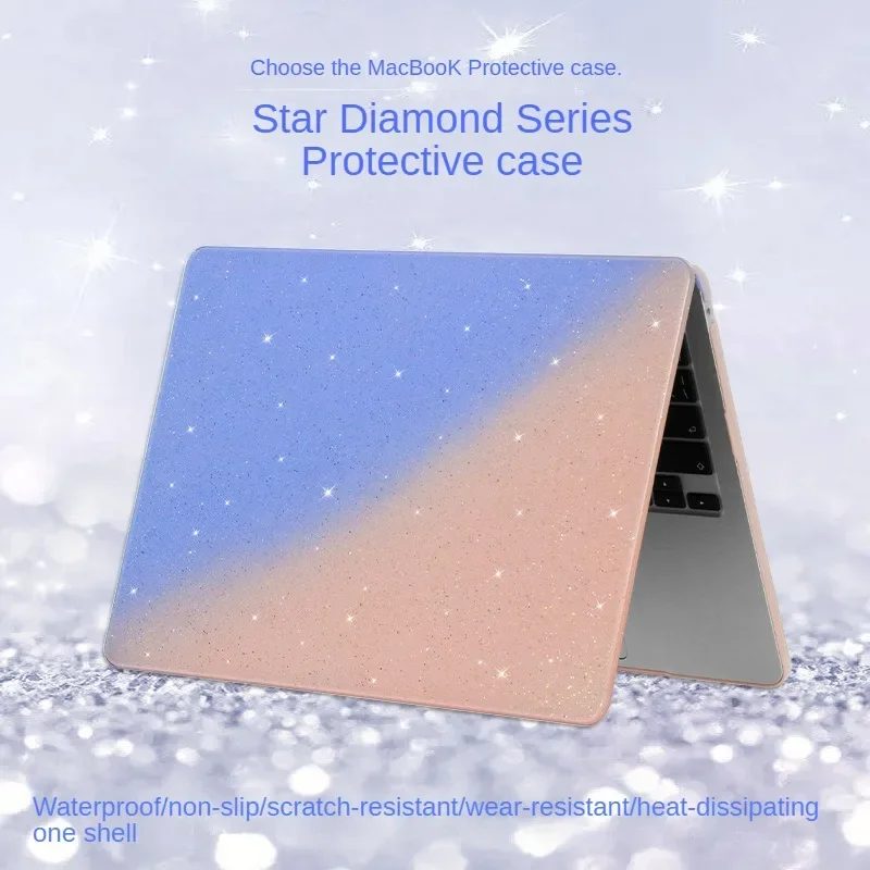 Glitter Galaxy Laptop Cover for MacBook Air, Gradient Cream, 13.3 