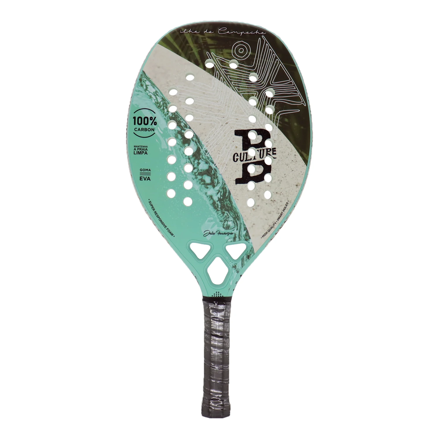

INSUM Beach Tennis Racket Full Carbon Fiber EVA Soft Sand Grit Racket beach tennis with Cover Bag for Beach Sport