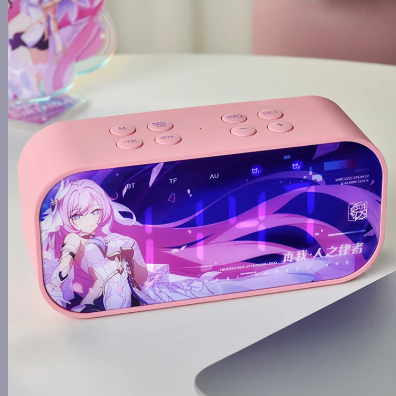 Official MiHoYo Honkai Impact 3 Fu Hua Herrscher of Sentience&Elysia Herrscher of Human:Ego Bluetooth Speaker Alarm Clock Gifts