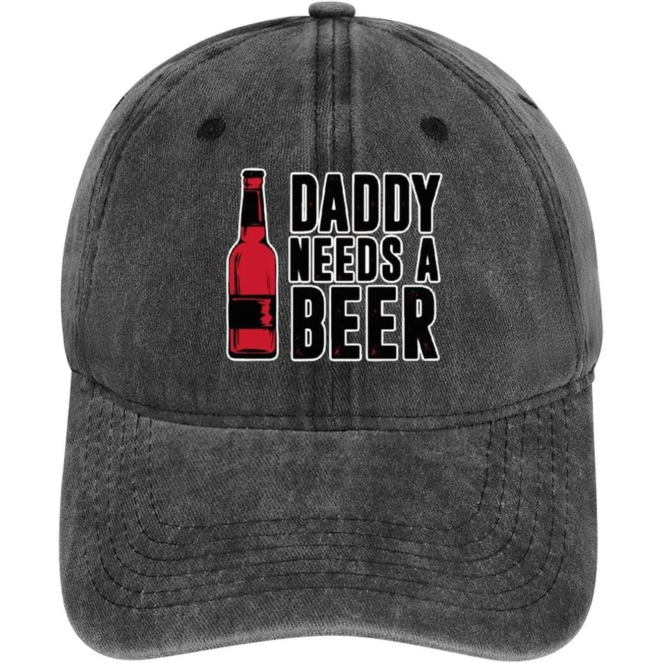Daddy Needs A Beer Baseball Cap Adjustable Denim Hat Dad Hats Trucker Caps Golf Sports