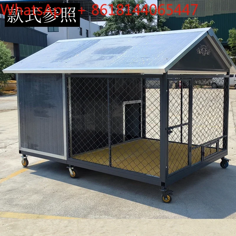 Dog house outdoor rain insulation medium and large dog luxury kennel villa four seasons universal king size outdoor dog cage