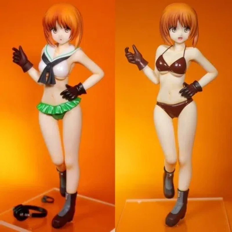 Anime GIRLS und PANZER Nishizumi Miho Figures kawaii resin GK DIY manual White assembly Model Statue Toys doll Collection Gifts