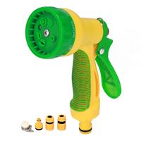 8-Pattern Adjustable for garden Hose Nozzle Sprayer - ABS Watering Tool for Irrigation, Cleaning & Car Wash
