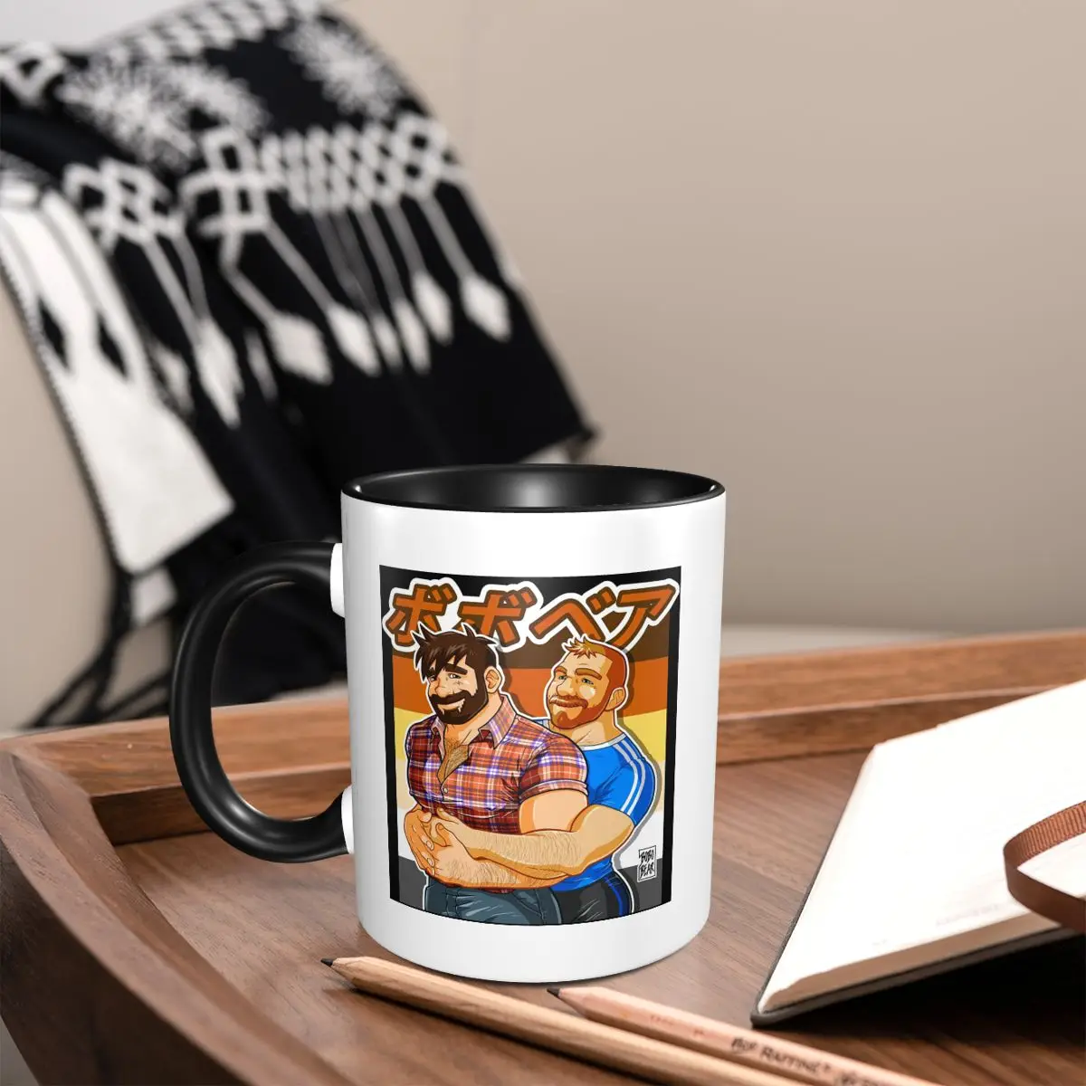 Gay Pride Adam And Ben Like To Play Bobo Bear Lgbt Art Mug Ceramic Coffee Cups Tea Mugs Milk Cup Drinkware Gifts for Woman Man