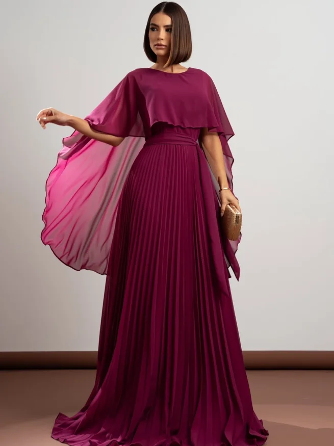 تخصيص جودة عالية طول الأرض نصف كاب الأكمام سستة عارية الذراعين الأزرق التجاعيد النساء Abiye Uzun Elbise Modelleri فساتين سهره