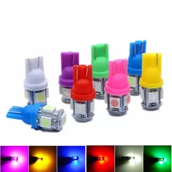 W5W T10 Led Car Lamp Light 5SMD Width Indicating Working Light Led Parking Bulb Auto Wedge Clearance Lamp Interior Lights