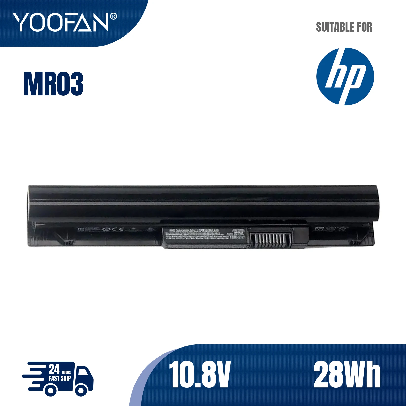 YOOFAN batería para ordenador portátil, parte de PC con célula MR03, fabricada en Corea, para HP Pavilion 10 TouchSmart Series