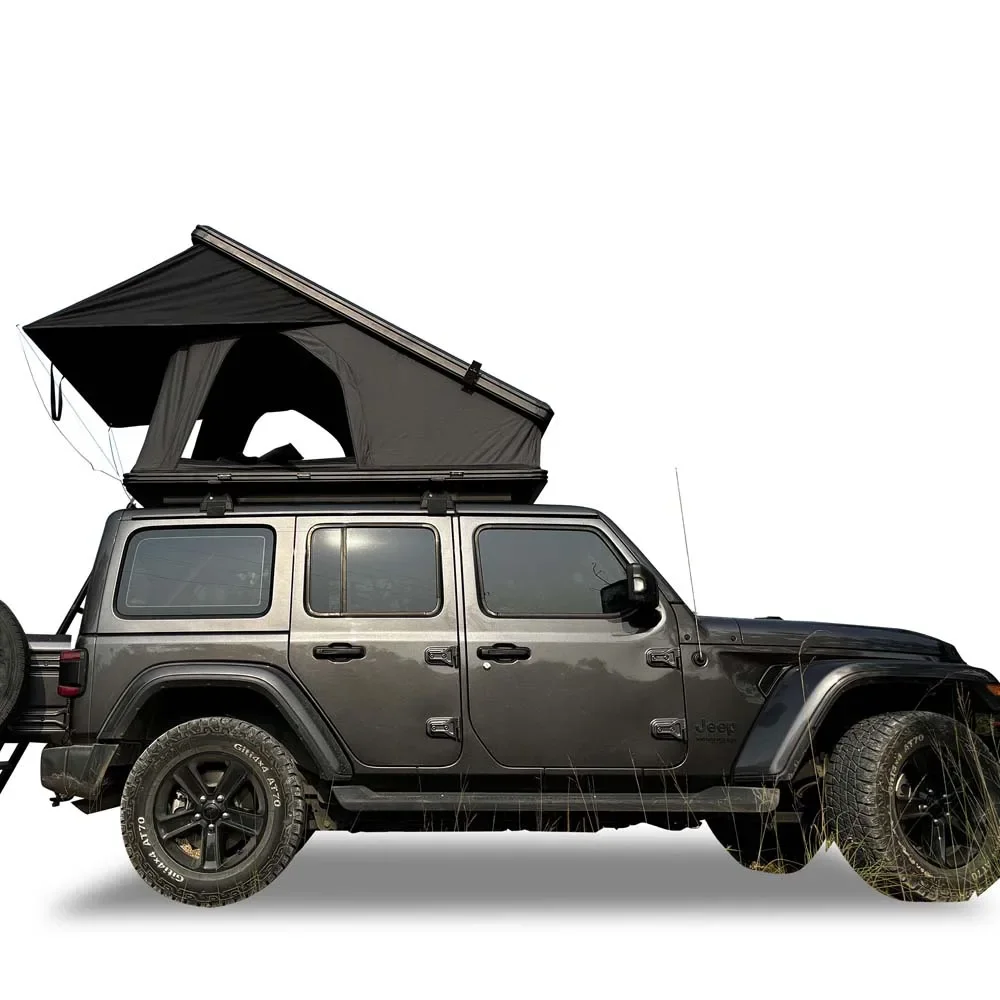 Folding Portable Waterproof Car Roof Top Tent Bigger Space WILD CLOUD Elevated Triangle Hard Shell for Camping Outdoor Travel