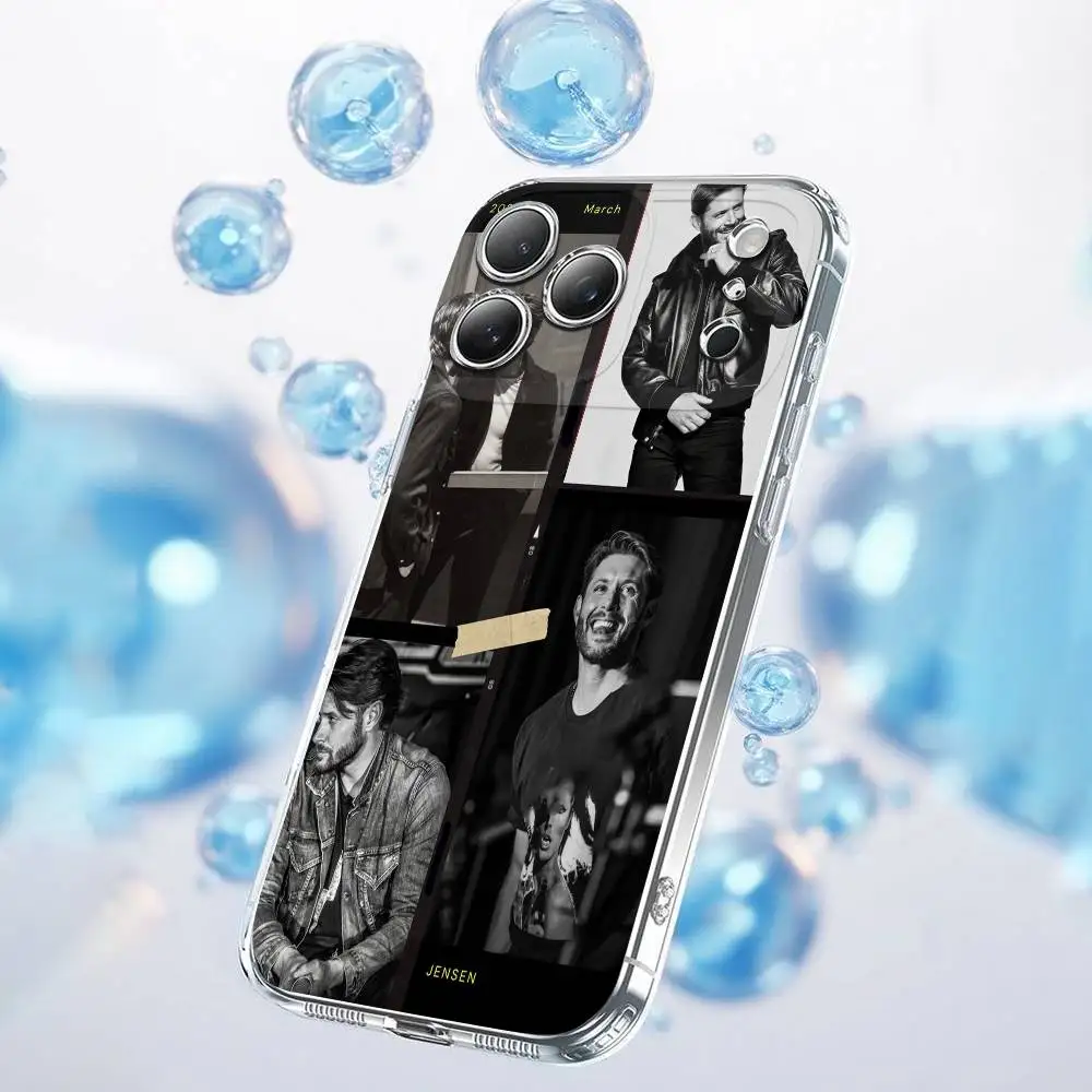 حافظة هاتف الممثل J-Jensen Ackles لهاتف iPhone 17,16,15,14,13,12,11,Plus,Pro,Max,Plus,E,Air,غطاء شفاف صغير