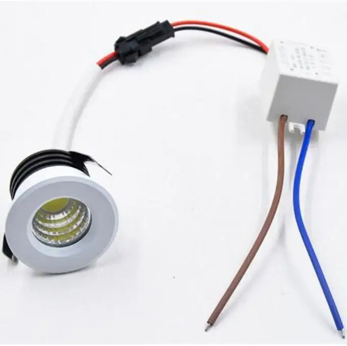 LED Mini Downlight Recessed 3W COB Ceiling Light AC85-265V For Ceiling Cabinet Display Loft Decoration