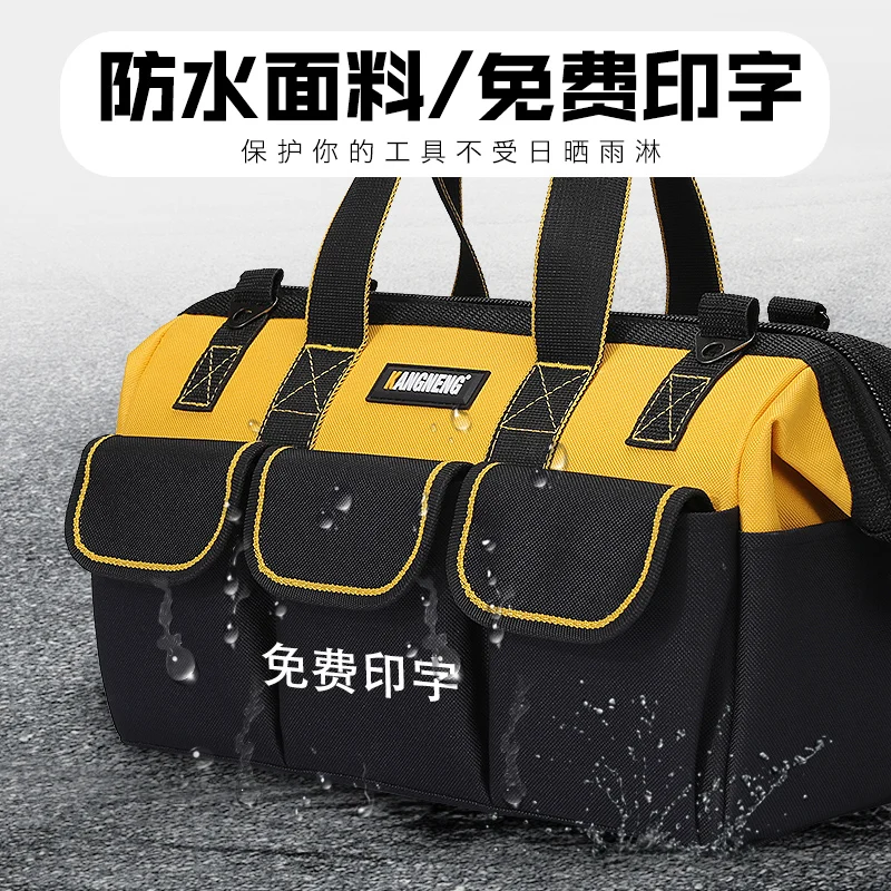 Bolsa de herramientas de lona para campamento al aire libre, bolsa de herramientas multifuncional portátil de gran capacidad para campamento al aire libre, almacenamiento de herramientas Gereedschapstas BD50TB