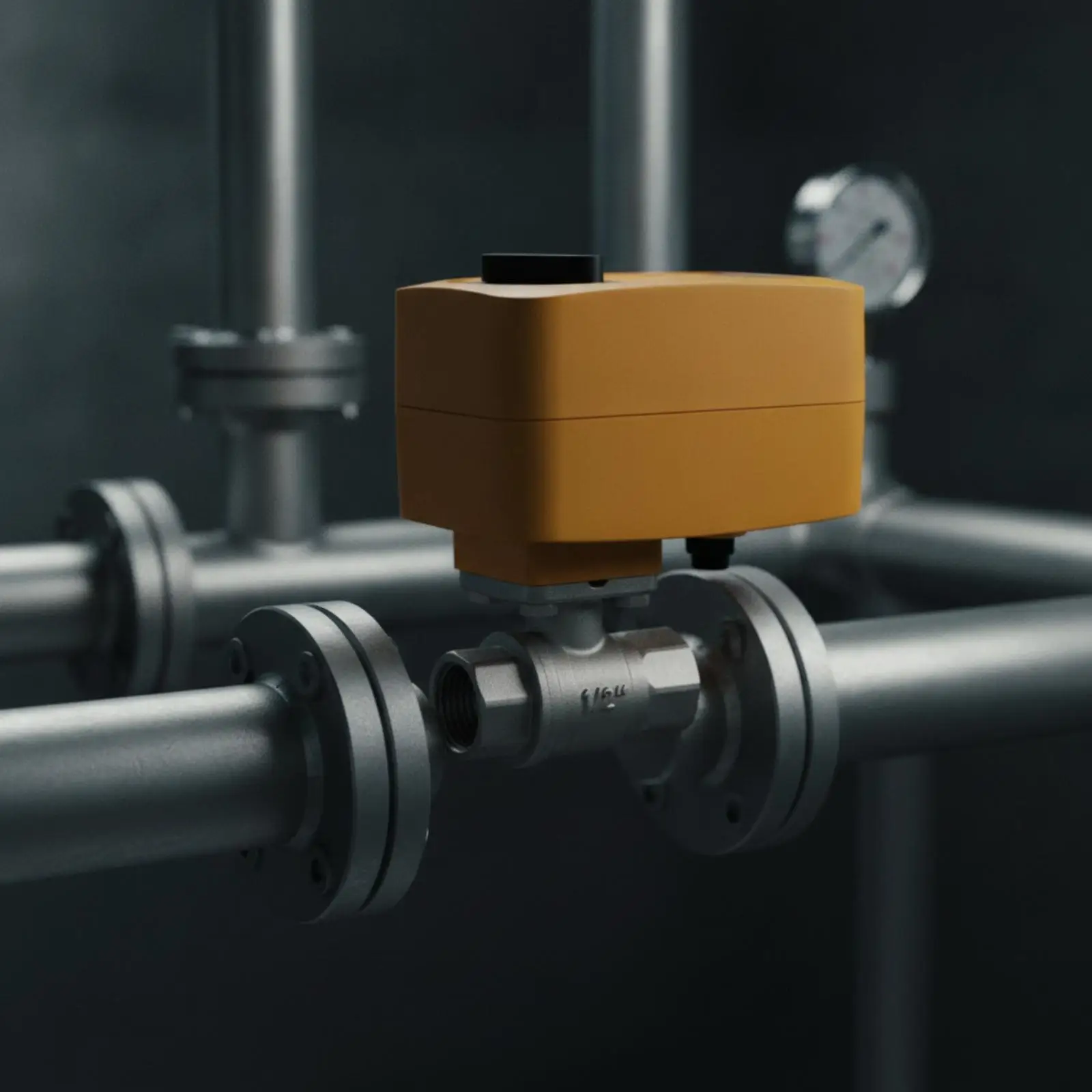 Motorized Ball Valve 12V with Manual Open Close Handle Brass Construction for Water Control and Leak Prevention