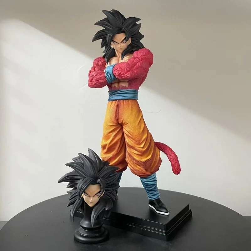 Dragon Ball Anime Toy 32cm Super Saiyan 4 Goku Jt Statue Brother Planb Anime Model Collection Desktop Ornament Male Gift