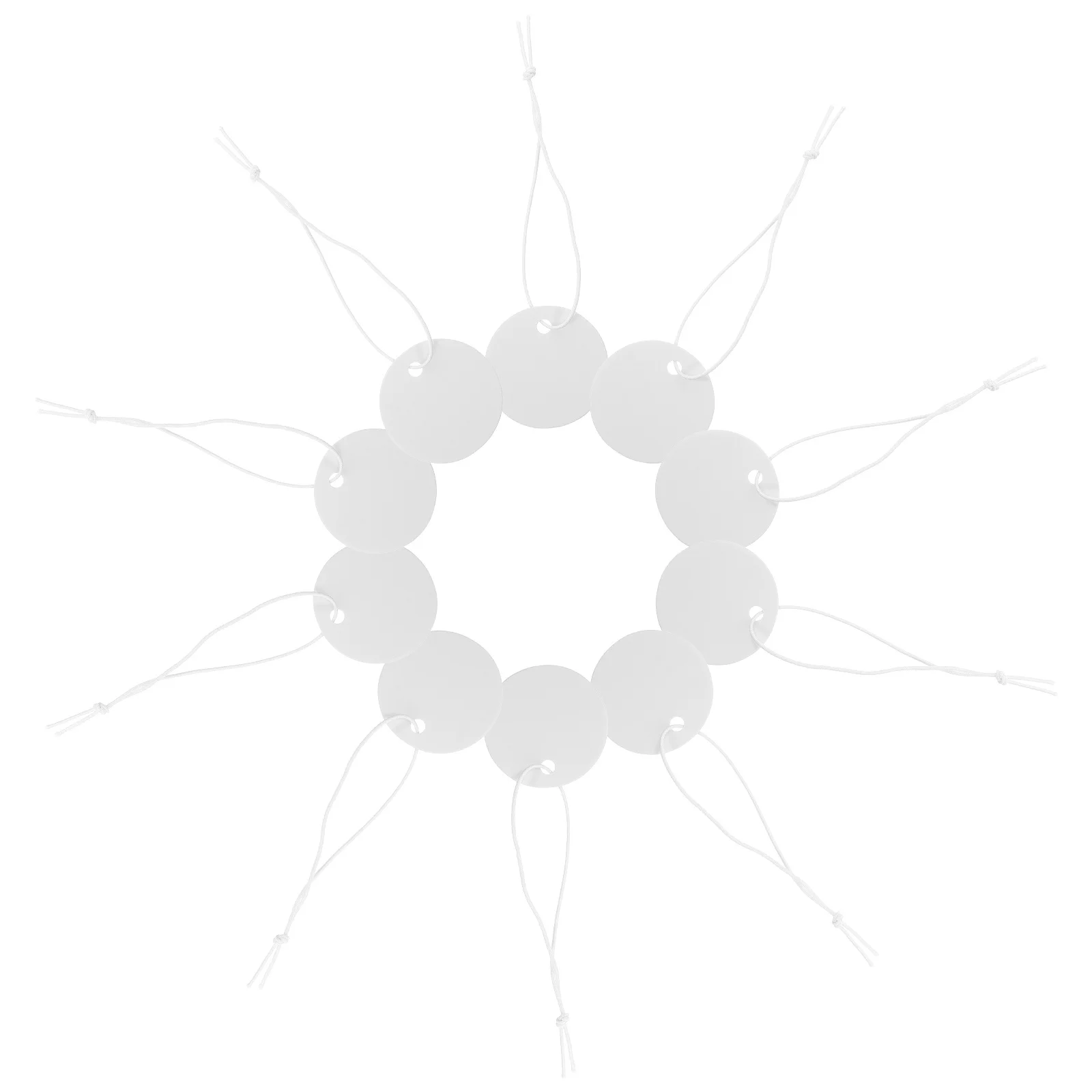 

100pcs Elastic String Blank Hanging Jewelry Tags For Clothing Price Label Writable Merchandise Tags Packaging Supplies