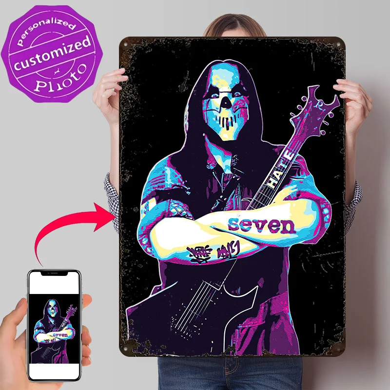 Póster Metálico 3D Personalizado de Mick Thomson, Guitarrista, Letrero Decorativo de Metal para Pared, Decoración de Interiores