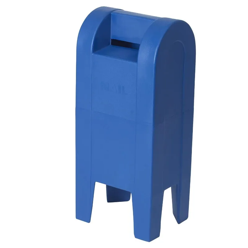 屋外用ポストメールボックス、プレイハウスアクセサリー、教室、保育園、遊び場、ごっこ遊び、ブルー