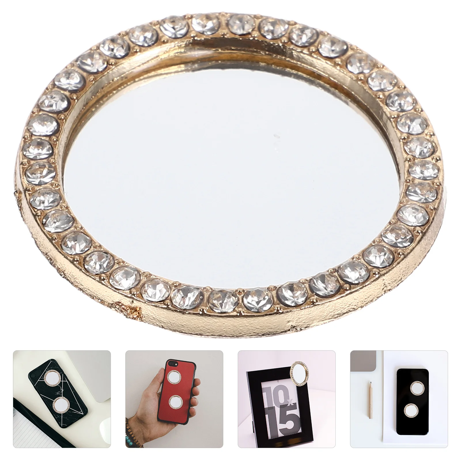 

6Pcs Round Phone Mirror Replacement Mini Selfie Camera Mirror Accessory for Beauty Grooming and Streaming Streaming Accessories