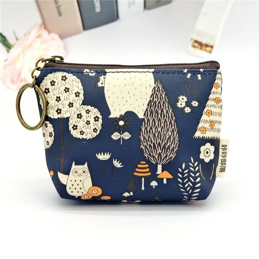 

New Polyester Keychain Wallet Cartoon Print Small Coin Purse Money Bag Children Girl Boy