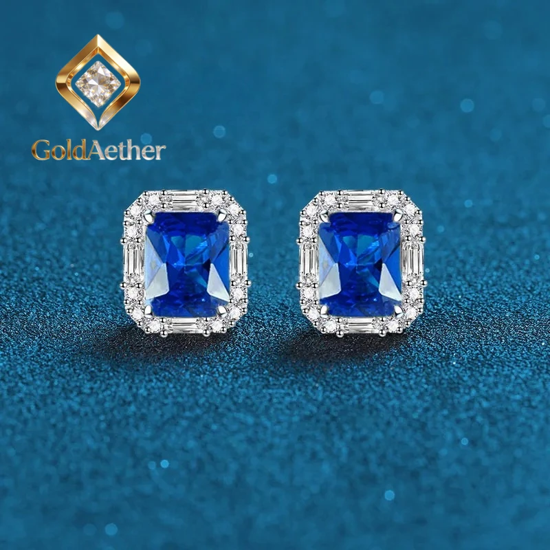 

Роскошные серьги-гвоздики GoldAether из цельной платины PT950 с квадратными изумрудами и бриллиантами, розовые, зеленые, синие, красные