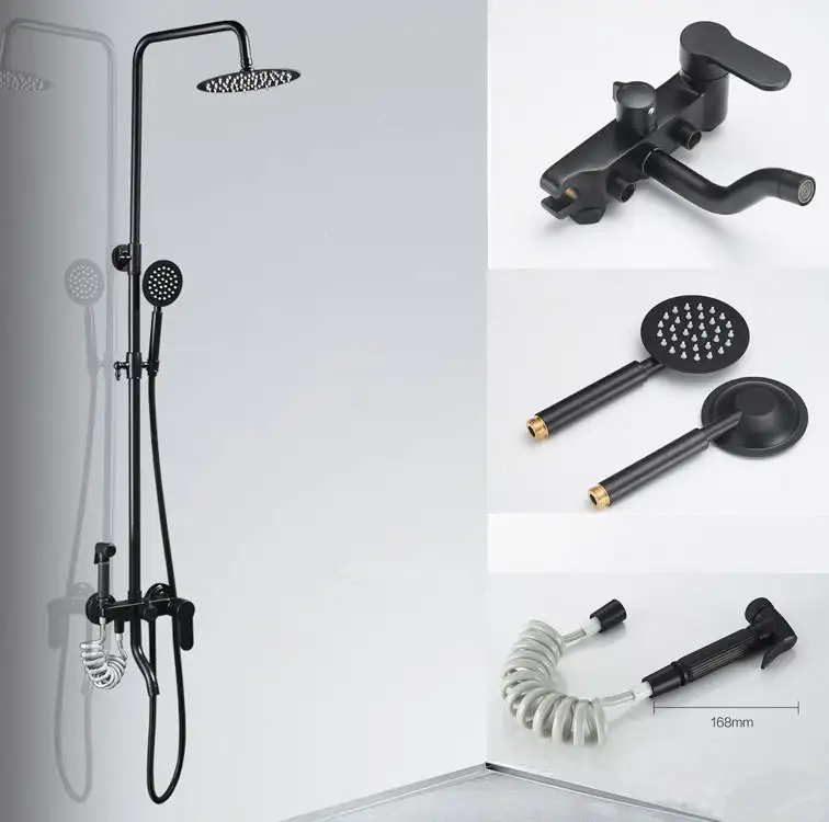 

Chrome Set 3-Function Thermostatic Bathtub Faucet Mixer Polished Zinc Body Bathroom Shower Tap Rainfall Style Ceramic Exposed