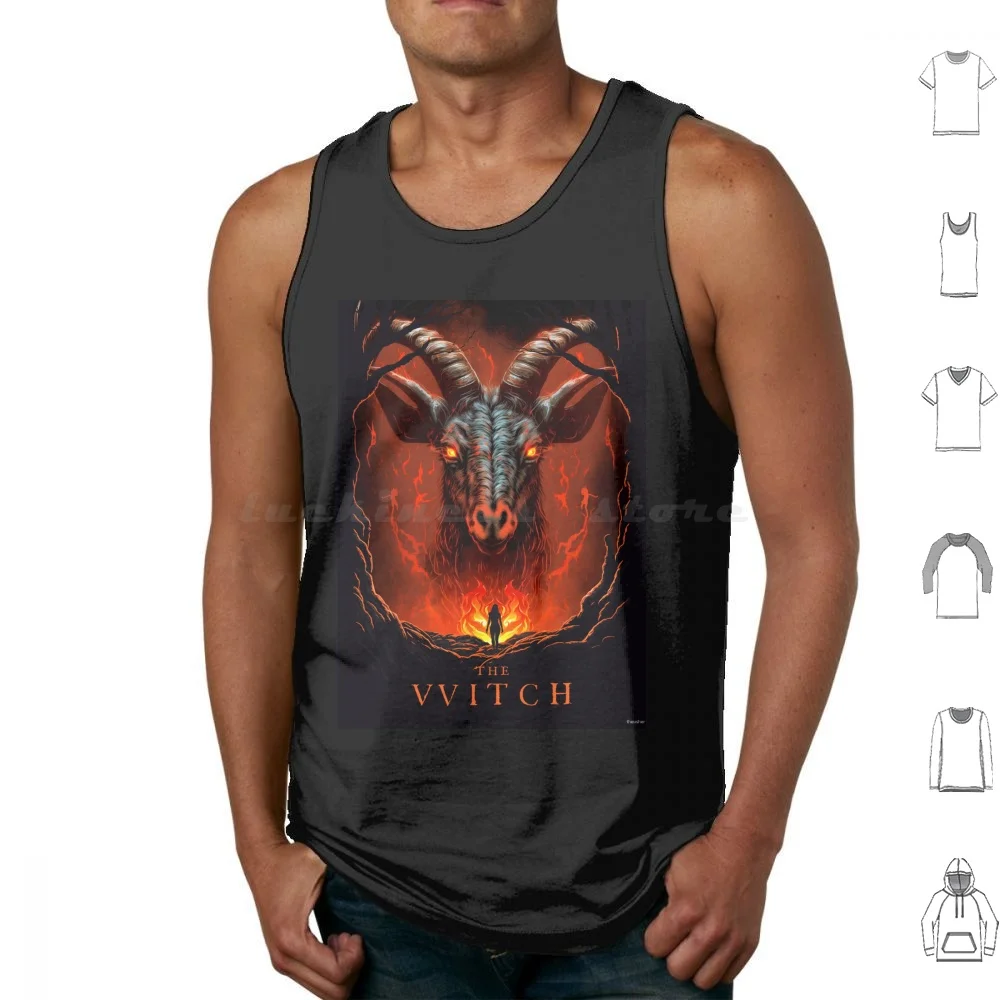 The Vvitch Tank Tops Vest Sleeveless Witch Vvitch Movie Horror Folk Cult Black Magic Devil Goat Film 2015 Movie Evil