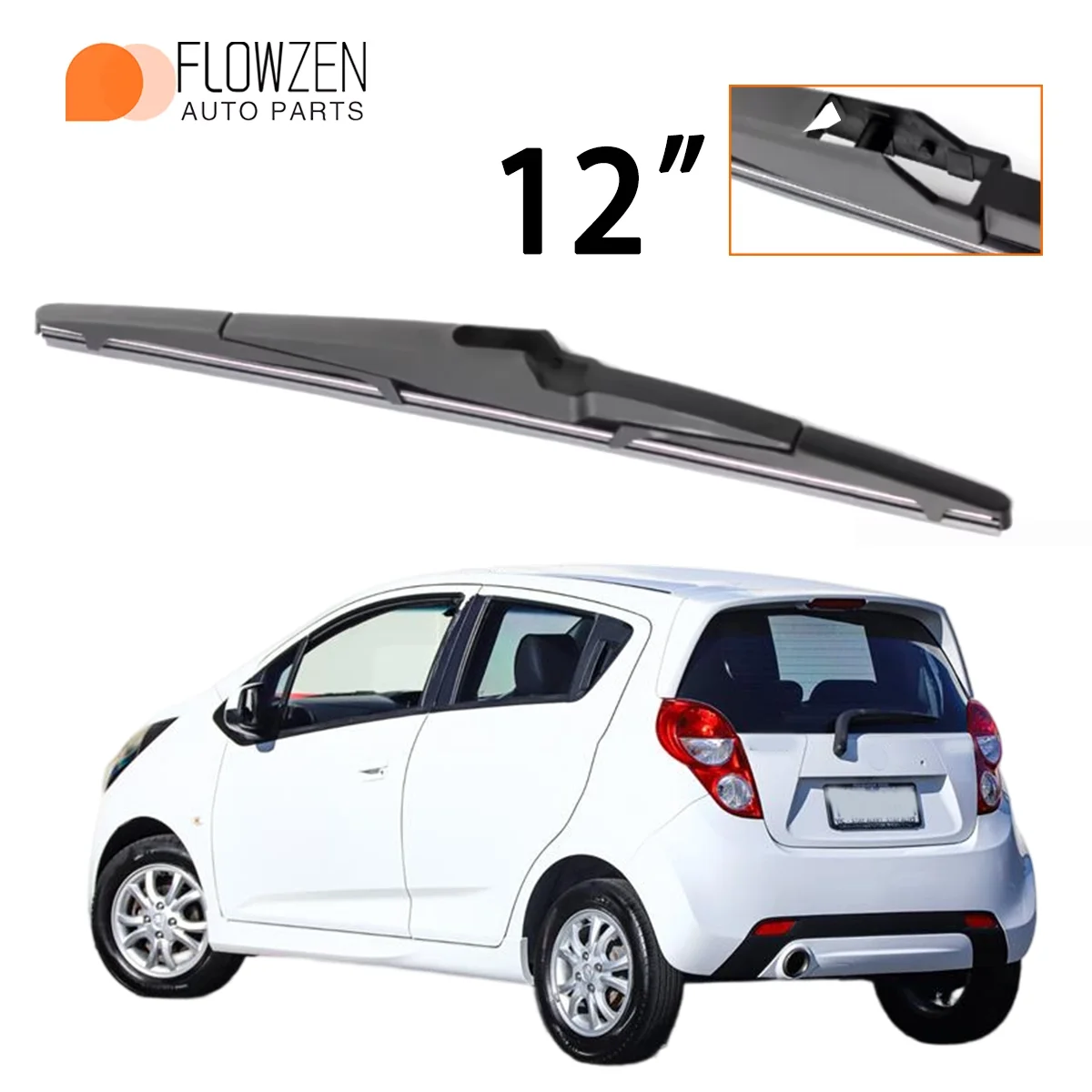 1 limpiaparabrisas trasero de 12 pulgadas compatible con Chevrolet Spark M300 Holden Barina Spark 2009-2015, aplicable para limpiaparabrisas.