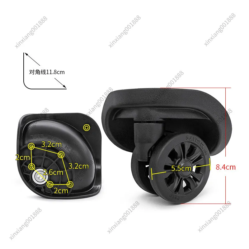 For ELLE Luggage Wheels Replacement T30B Universal Spinner Casters Travel Suitcase Repair Parts