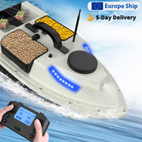 LOKEEVAN GPS Bait Boat Wireless Remote Control Fishing Bait Throwe Fishing Feeder Boat Ship with 4 Bait Containers Fishing Tools