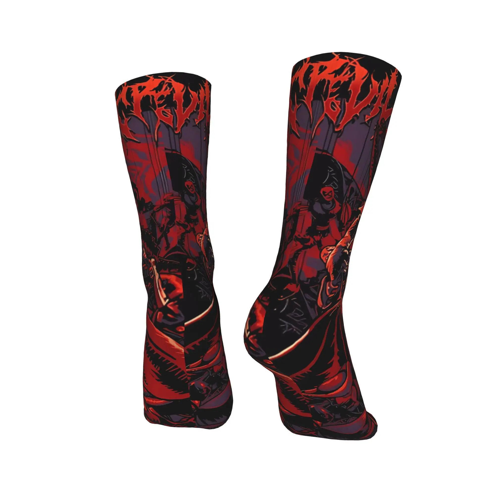 الشيطان قد يبكي 5 دانتي الجوارب نمط جوارب عدم الانزلاق النساء الرجال الجوارب مريحة الخريف الرجعية في الهواء الطلق الجوارب