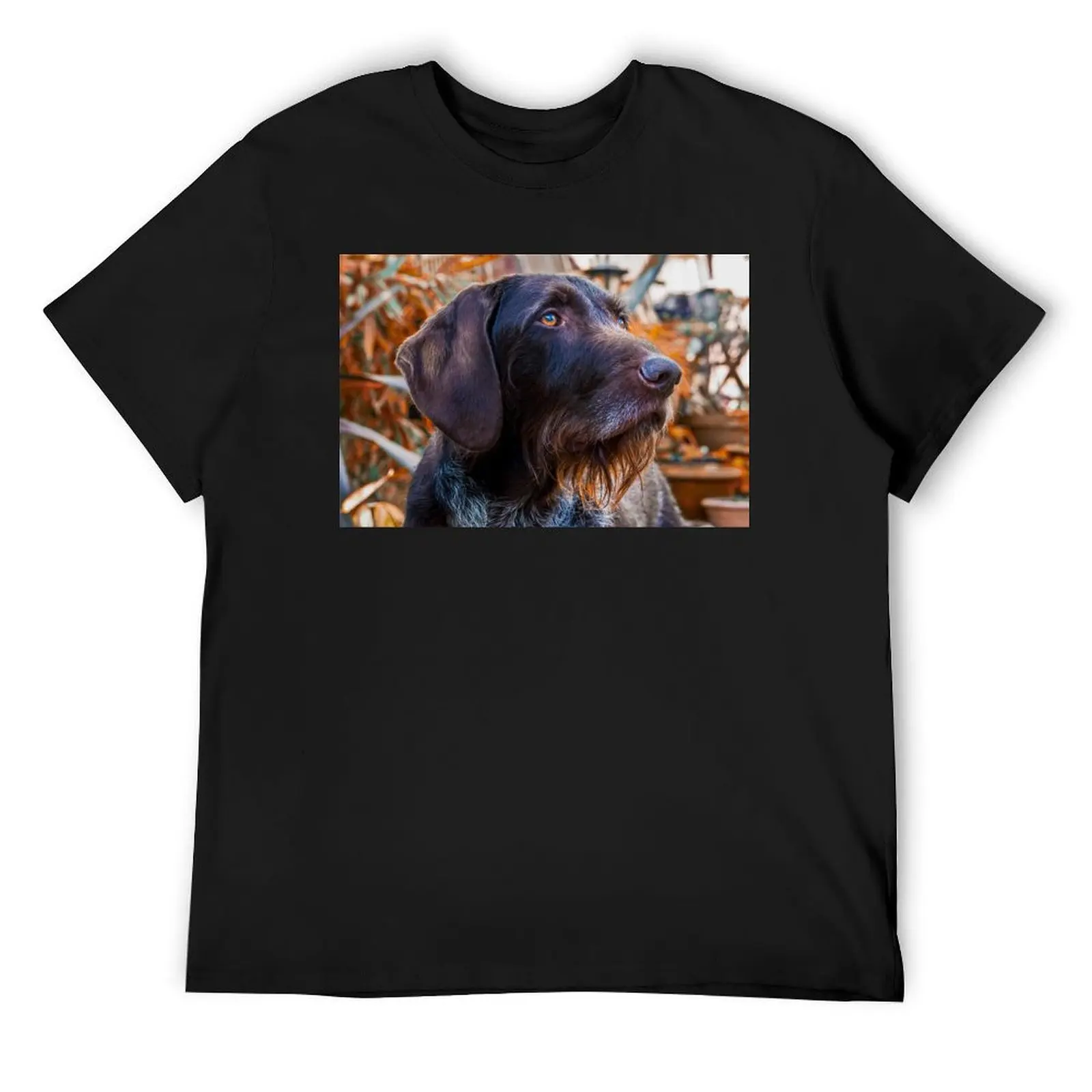 

German Wirehaired Pointer Portrait T-Shirt designer shirts topping clothes Blouse mens t shirt