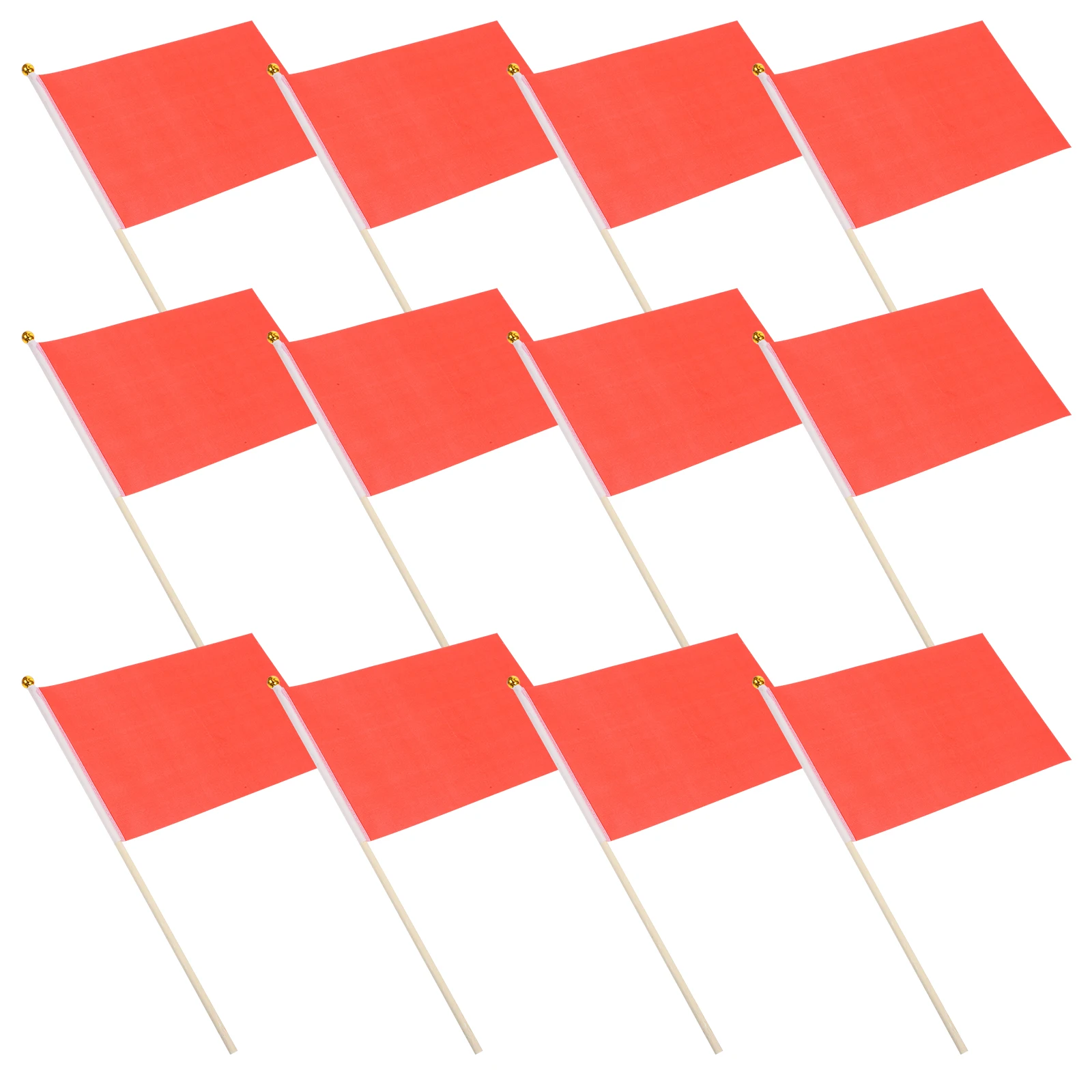 

25pcs Waving Flags 14x21cm Red Small Handheld Waving Hand Flags Polyester Mini Portable Party Decorations Practical