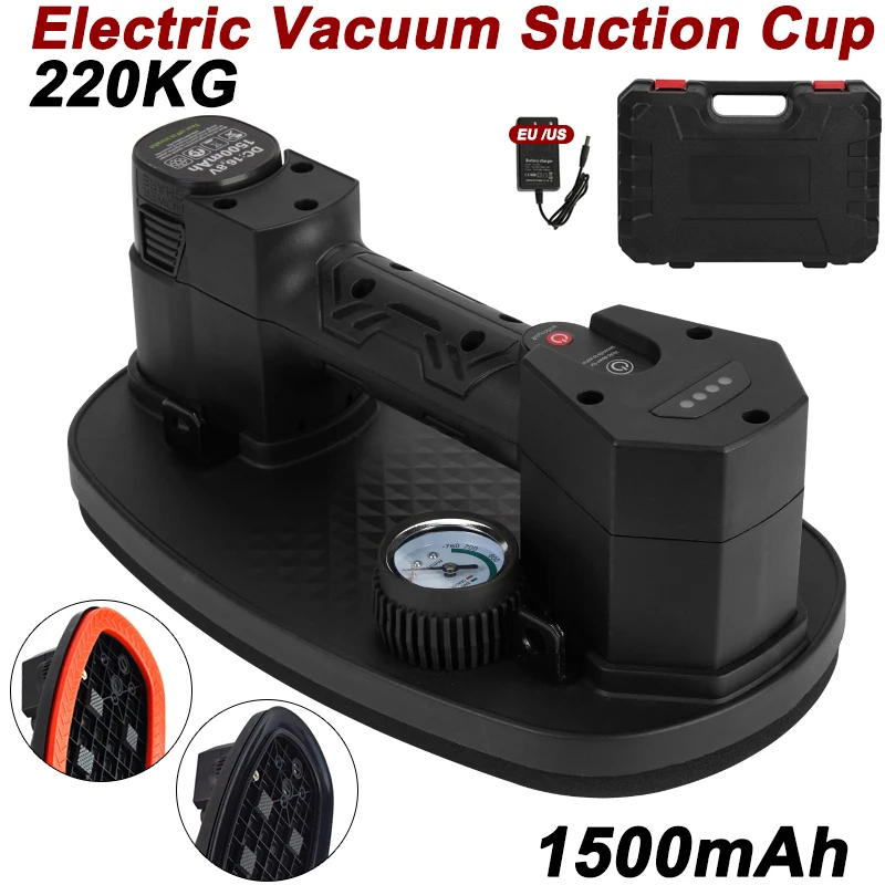 

Электрическая вакуумная присоска с нагрузкой 220 кг для гранита, стекла, керамической плитки, подъемный инструмент, сверхмощный воздушный насос, всасывающий подъемник