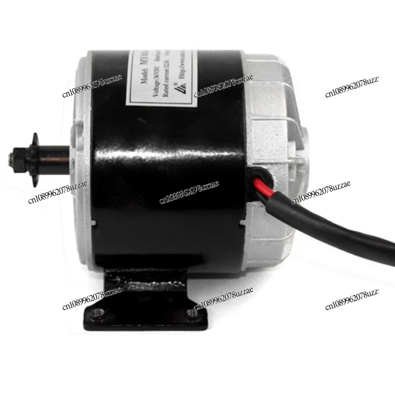 Motor Sikat Kecepatan Tinggi 12V24V36V 350W dengan Braket Motor Sepeda Motor Roda Empat Listrik