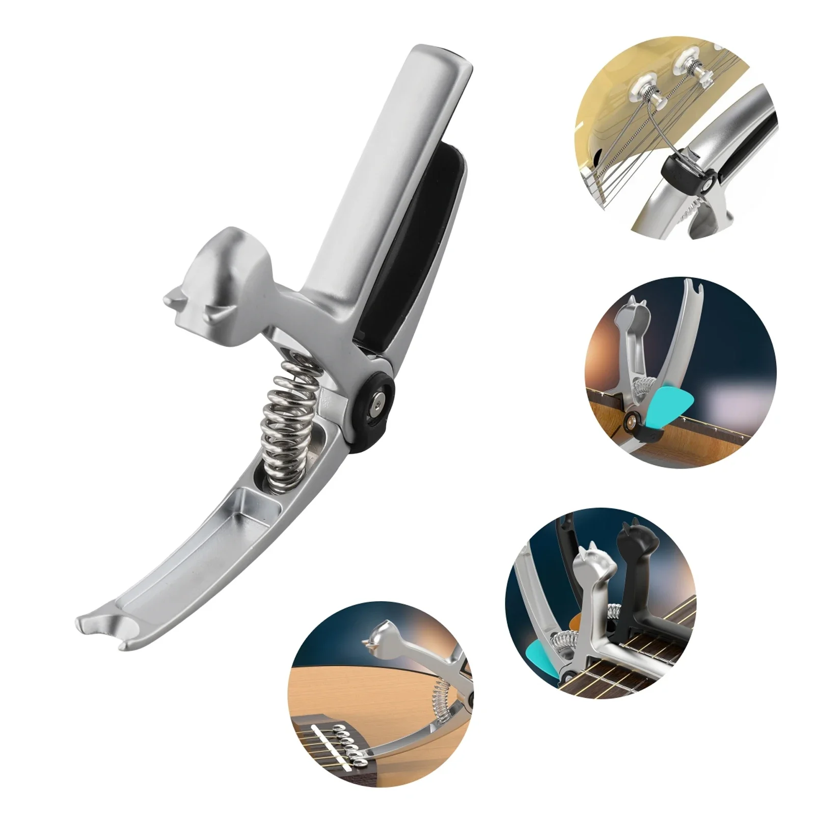 Guitar Accessories Must Have Comprehensive Tool Combining a Securely Clamping Capo with Multiple Functions for Players