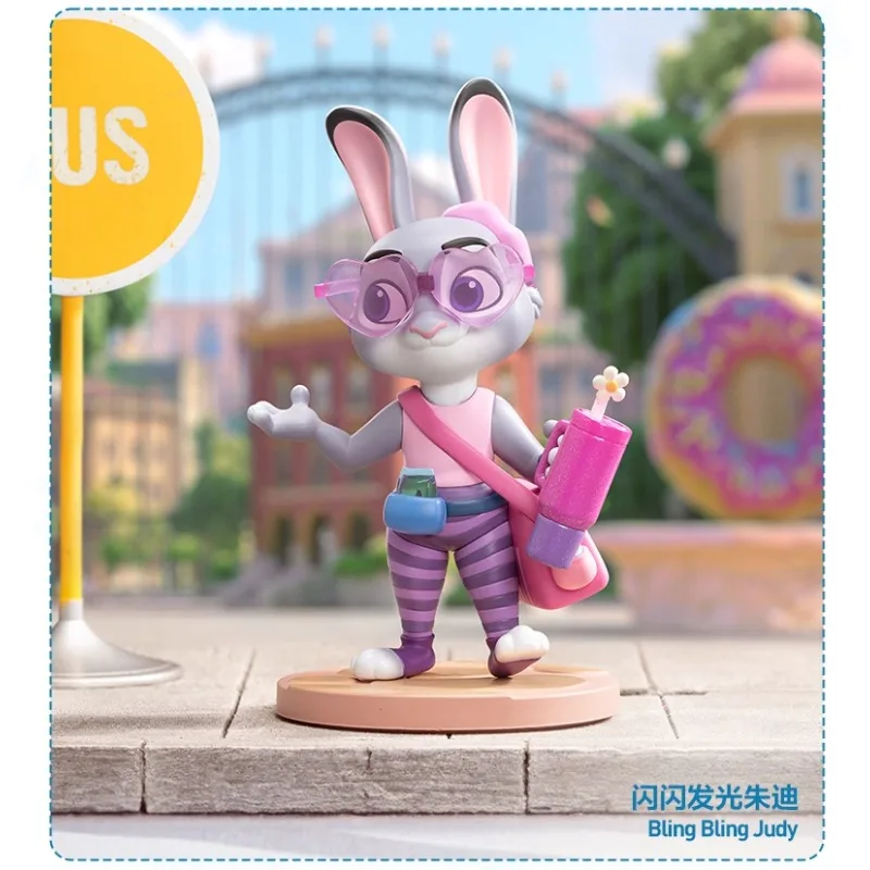 6-8 cm en Stock Zootopia 2 retour en série d'action Judy Nick Benjamin boîte aveugle cadeau d'anniversaire de noël pour les enfants Fans figurine d'anime