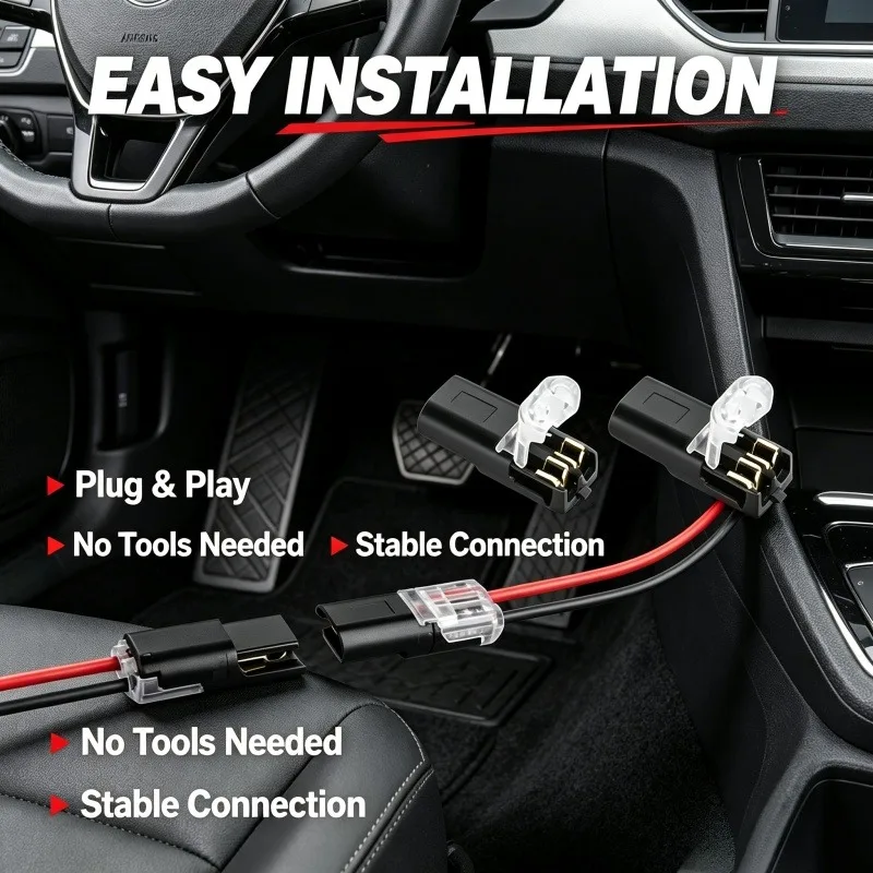 Solder‑Free No Wire Stripping Pluggable LED Connector Male Female Butt Plug Two‑Wire Quick Connect Terminal - view 5