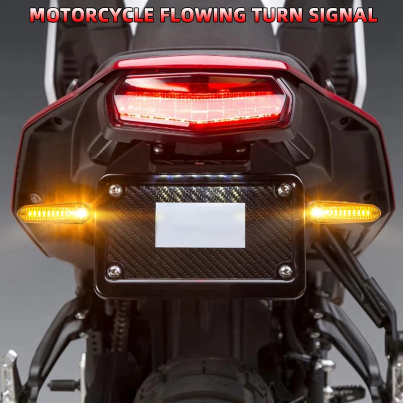 For Yamaha MT07 MT03 MT09 Tracer XSR 700 Universal Motorcycle Turn Siganl Flowing Water Headlight Running Water Front Rear Lamp