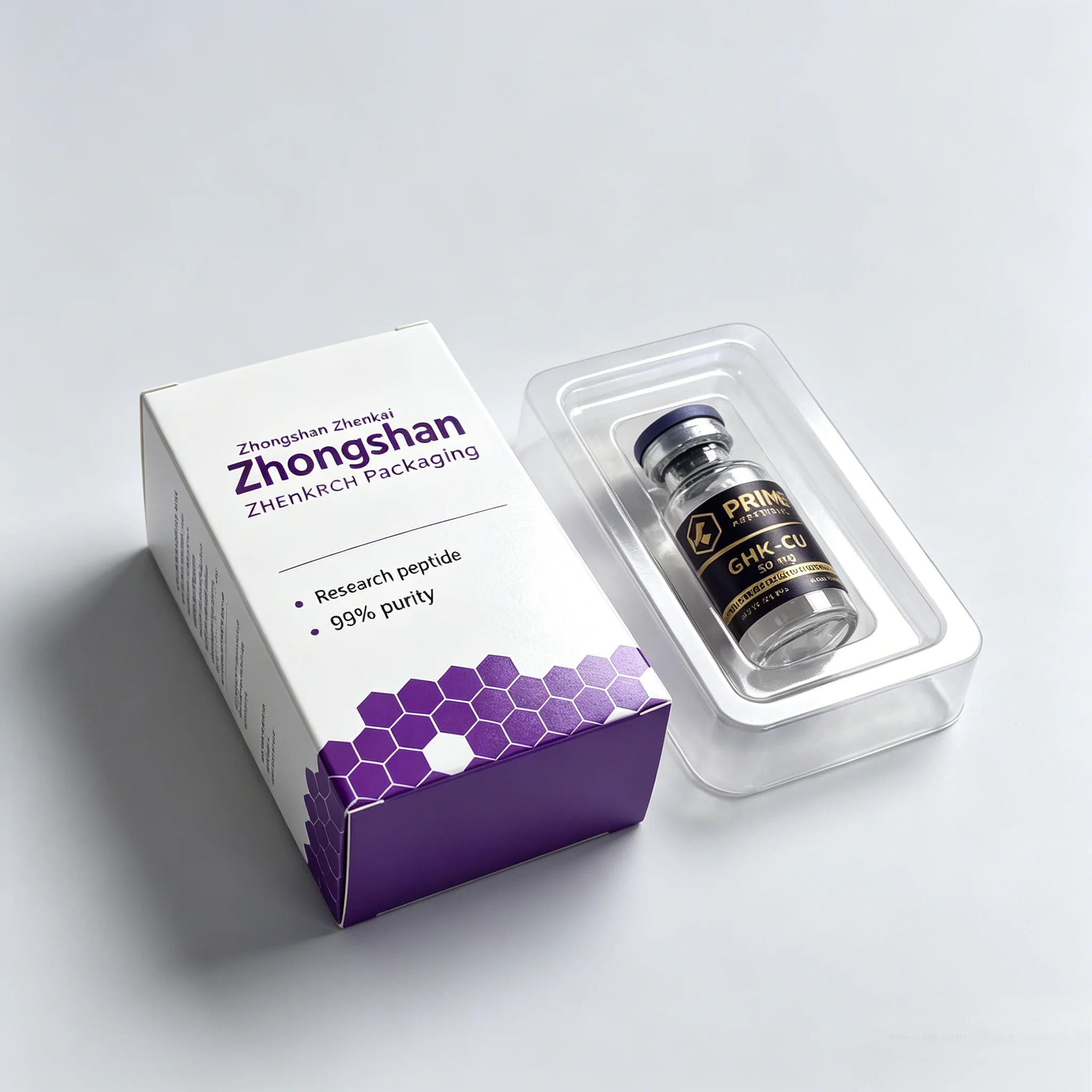 Custom Premium Peptide Powder Bottle Labels & Matching Boxes for 3ml-10ml Vials,Beauty & Fitness Industry